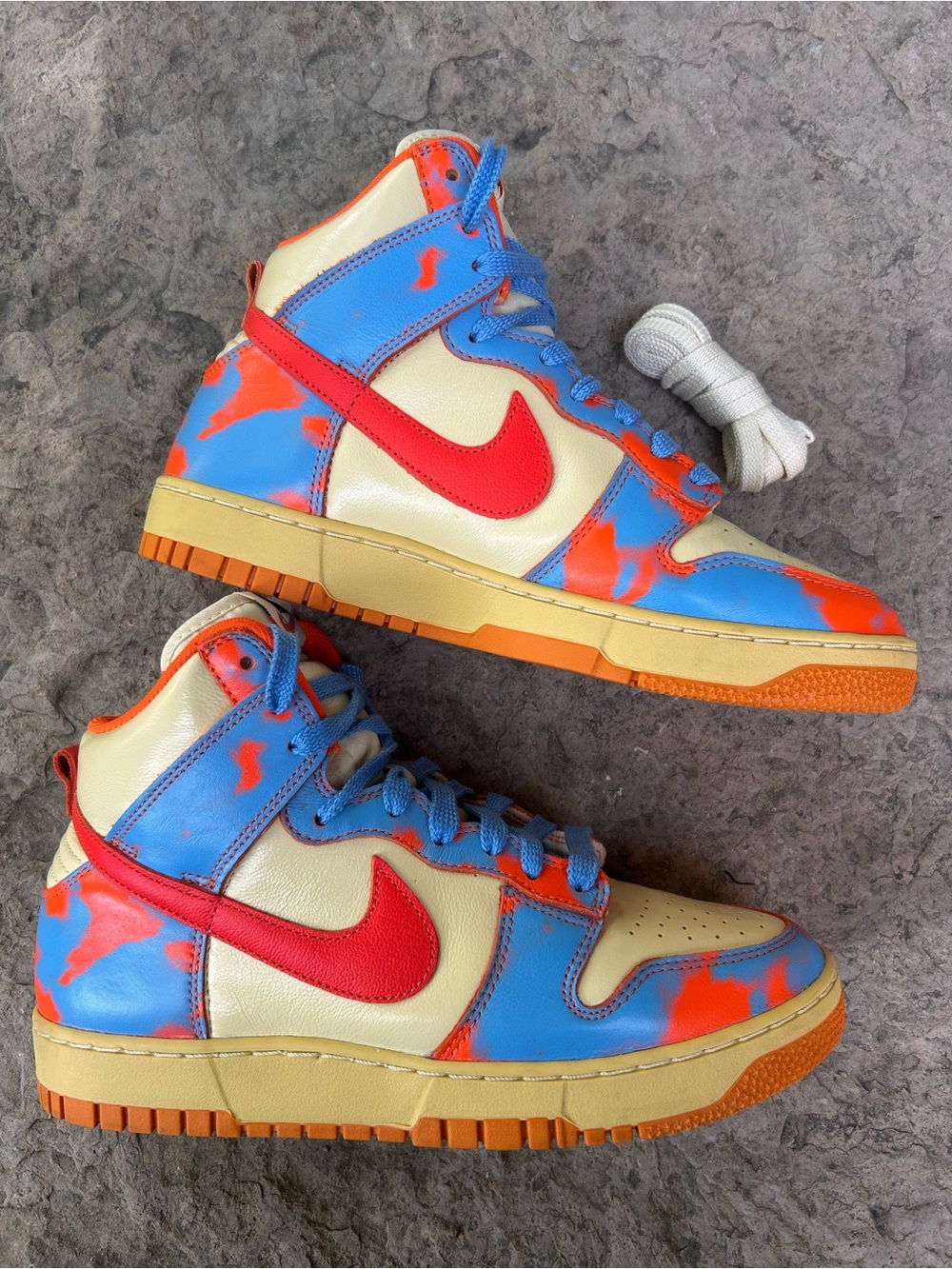 NIKE Dunk High 1985 “Orange Acid Wash” (DD9404-800)-Women’s size 9.5 (Men’s 8)